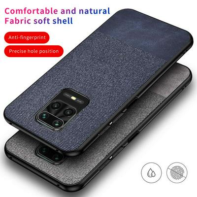 The New Upgrade Shockproof Splicing PU + Cloth Phone Protective Case for Xiaomi Redmi Note 9 Pro / Note 9S