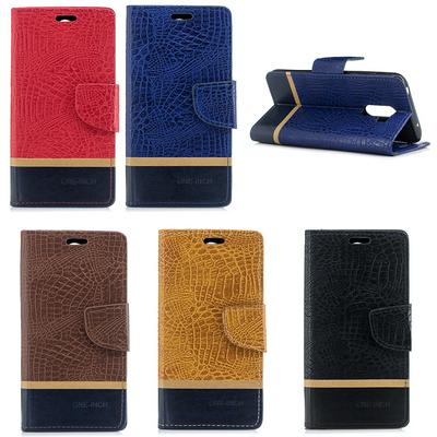 Crocodile Pattern Hit Color PU Leather + Soft TPU Card Slots with Wallet Stand Protecting Case for Xiaomi Pocophone F1 / Poco F1