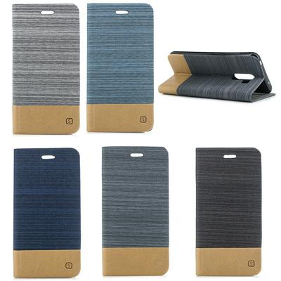  Hit Color Canvas Side Flip PU Leather + Soft TPU Card Slots with Stand Wallet Protective Case for Xiaomi Pocophone F1 / Poco F1 
