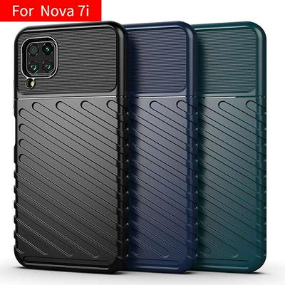 Anti-Fingerprints Shockproof Soft TPU + Hard PC Phone Protective Case for HUAWEI Nova 7i