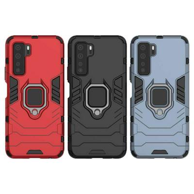 Black Panther Style Scratch-proof Hard PC Phone Protective Case for HUAWEI Nova 7 SE with Stand