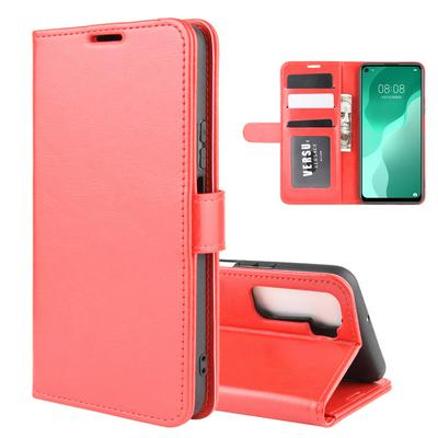 R64 Pattern Single Fold Edge Side Flip Shockproof PU Leather + Soft TPU Picture Frame Magnetic Buckle with Stand and Card Slots Wallet Case for Huawei Nova 7 SE
