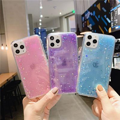 Glitter Powder Drop Glue Shockproof Soft TPU Back Cover Case for iPhone 11 Pro 5.8