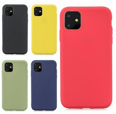 Plain TPU Phone Case for iPhone 2019 6.1inch, Soft Non-slip Phone Cover in Matte Color