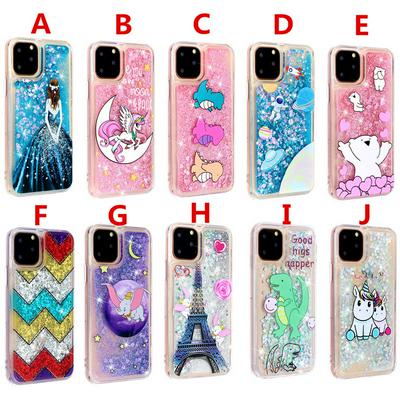 Quicksand Phone Case for iPhone 2019 6.5inch, IMD Cartoon Glitter Phone Cover