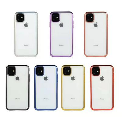 Electroplated TPU Phone Case for iPhone 11 Pro, Flexible Phone Cover with Metallic Bumper 