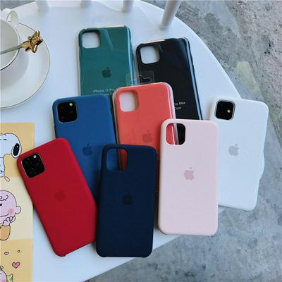 Imitation Origin Liquid Solid Color Shockproof Soft Silicone Back Cover Case for iPhone 11 Pro 5.8