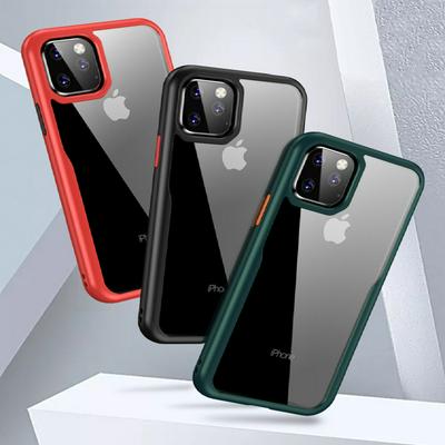 Soft TPU Phone Case for iPhone 11 Pro, Clear Back and Colored Bumper Hybrid Phone Cover