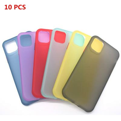 10Pcs Transparent Frosted Soft TPU Back Cover Protective Case for Apple iPhone 11 Pro(5.8) 