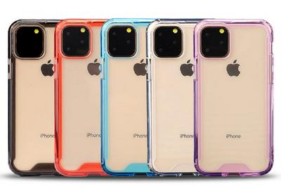 Soft Clear Phone Case for iPhone 11, Scratch Resistant Acrylic Phone Cover with Colored Bumper