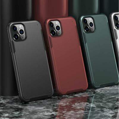 2 in 1 Detachable Solid Color Frosted Anti-Fingerprint Hard PC Back + Soft TPU Frame Back Cover Case for iPhone 11 Pro 5.8