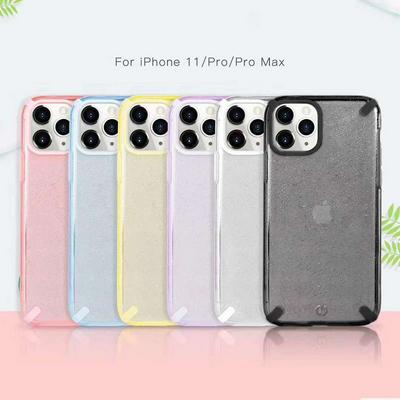 Glitter Simple Style Anti-fall Hard PC Phone Protective Case with Bracket for iPhone 11 Pro(5.8)