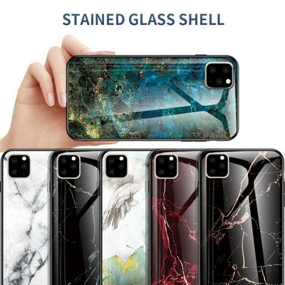 Marble Pattern Hard Phone Case for iPhone 11 Pro, Scratch-resistant Glossy Phone Cover