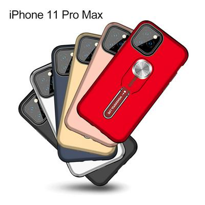 Detachable Hard PC + Soft TPU Hybrid with Magnetic Car Holder and Kickstand Back Cover Protective Case for Apple iPhone 11 Pro Max(6.5)