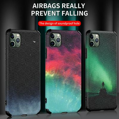 3D Color Spray Pattern Frosted 2 in 1 Four Corners Airbags Anti-Fall Sound-Proof Dust-Poof PC + Soft TPU Back Cover Case for iPhone 11 Pro 5.8
