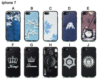 Cat Plum Snow Colored Pattern Anti-Scratch Soft TPU Back Cover Protective Case for iPhone 7 / 8