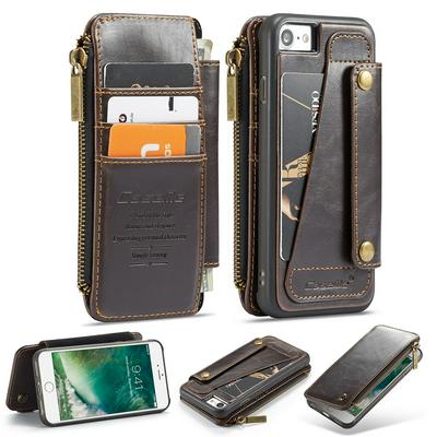 CaseMe 011 Series Card Holder Wallet Style with Stand and Magnetic Flip PU Leather + Detachable TPU Cover Case for iPhone 7 / 8