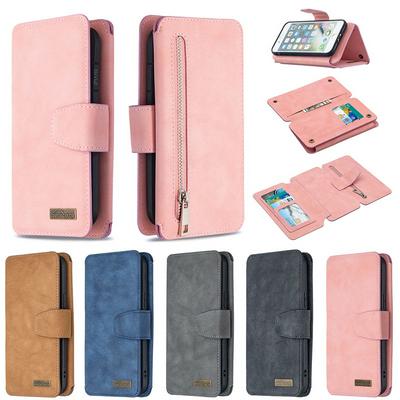 Frosted Zipper Wallet BF07 Type Detachable Scratch Resistant PU Leather Phone Case for iPhone 7/ 8