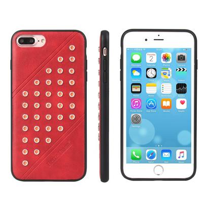 Drop Protection with Starry Oil Wax Pattern PU Leather Coated PC Back Cover Phone Case for iPhone 7 Plus / 8 Plus