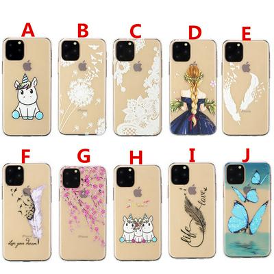 Soft Phone Case for Apple iPhone 11 Pro, Printed Transparent TPU Phone Cover 