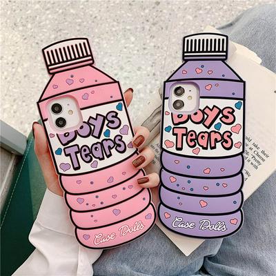 3D Cartoon Cute Water Bottle Pattern Shockproof Soft Silicone Back Cover Case for iPhone 11 6.1
