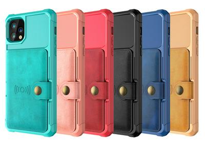 Wallet Phone Case for iPhone 2019 6.1inch, Bumper-reinforced Phone Cover with Card Slots
