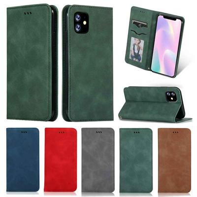 Retro Pattern PU Leather + Soft TPU Card Slots with Stand Support and Wallet Picture Frame Protective Case for Apple iPhone 11(6.1)