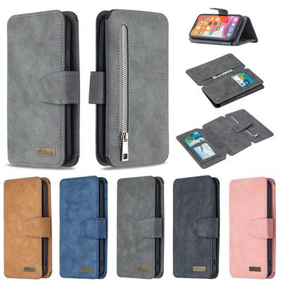 Frosted Zipper Wallet BF07 Type Detachable Scratch Resistant PU Leather Phone Case for iPhone 11(6.1)