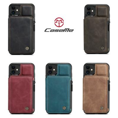 C20 Type Multifunctional RFID Blocking Scratch Resistant Frosted Touch Feel PU Leather Case with Card Slots and Wallet for iPhone 11(6.1)