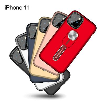 Detachable Hard PC + Soft TPU Hybrid with Magnetic Car Holder and Kickstand Back Cover Protective Case for Apple iPhone 11(6.1) 