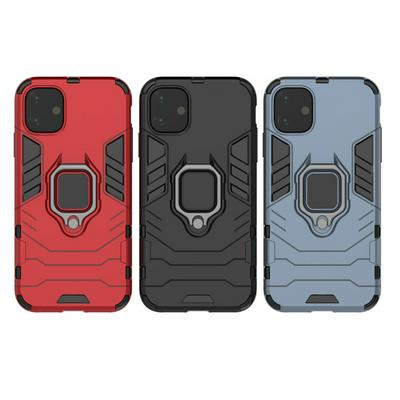 Black Panther 2 in 1 Detachable Magnetic Attraction Shockproof with Stand Hard PC + Soft TPU Back Cover Case for iPhone 11(6.1)