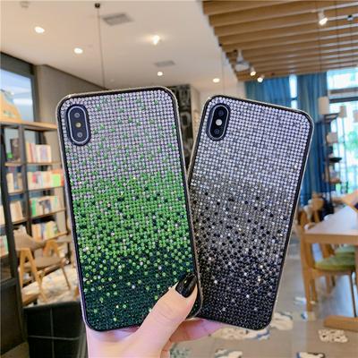 Wallet Phone Case for iPhone Xs Max, Gradient Full Diamonds Soft TPU Phone Cover