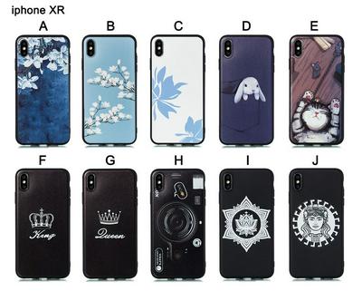 Cat Plum Snow Colored Pattern Anti-Scratch Soft TPU Back Cover Protective Case for iPhone XR 6.1 