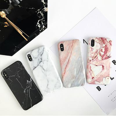 Marble Pattern Anti-Scratch Shockproof Soft TPU Back Cover Case for iPhone XR 6.1