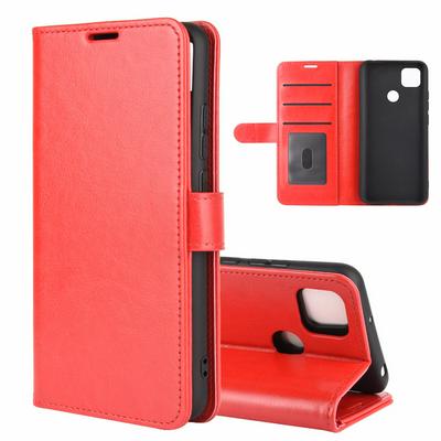 R64 Pattern Single Folding Edge Left and Right Open Scratch Resistant PU Leather Phone Cover with Stand and Card Slots for Xiaomi Redmi 9C