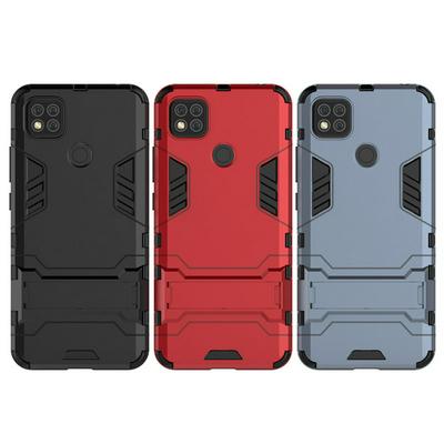 Iron Man 2 in 1 Detachable Shockproof Anti-Scratch Soft TPU + Hard PC with Kickstand Back Cover Case for Xiaomi Redmi 9C