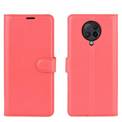 Litchi Pattern Side Flip Shockproof PU Leather + Soft TPU Magnetic Buckle with Stand and Card Slots Wallet Case for Xiaomi Redmi K30 Pro 5G