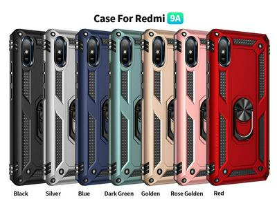 Sergeant 2 in 1 Detachable Anti-fall Shockproof Hard PC Bracket Protective Cover Case with Kickstand  for Xiaomi Redmi 9A