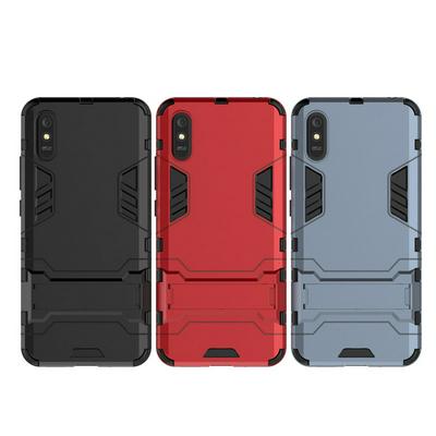 Iron Man 2 in 1 Detachable Shockproof Anti-Scratch Soft TPU + Hard PC with Kickstand Back Cover Case for Xiaomi Redmi 9A