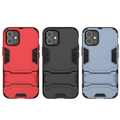 Fashion Slim Thin Matte Drop Protection Phone Case with Horizontal Kickstand for Apple iPhone 12 mini（5.4）