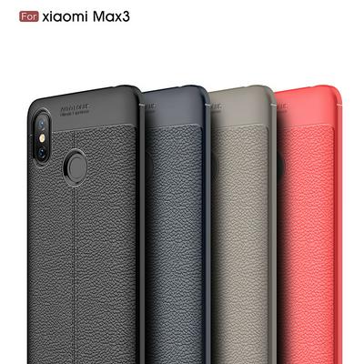 Skin Pattern Falling Resistant PU Leather Coated Soft TPU Back Cover Case for Xiaomi Mi Max 3