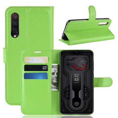 Lichee Pattern Side Flip Wallet Style PU Leather + Soft TPU Card Holder with Stand and Magnetic Buckle Case for Xiaomi Mi 9