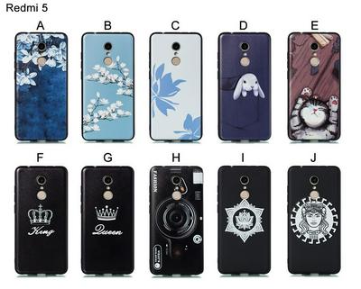 Soft Printed Phone Case for Xiaomi Redmi 5, TPU Shockproof Phone Cover