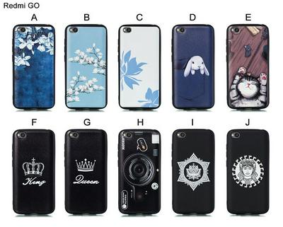 Cat Plum Snow Colored Pattern Anti-Scratch Soft TPU Back Cover Protective Case for Xiaomi Redmi GO 