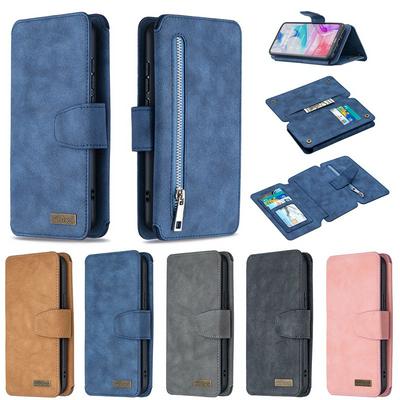 Frosted Zipper Wallet BF07 Type Detachable Scratch Resistant PU Leather Phone Case for Xiaomi Redmi 8