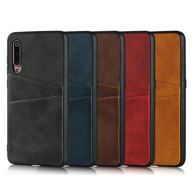 Card Phone Case for Xiaomi Mi 9/Mi 9 Explorer, Calfskin-like Leather Phone Cover with Two Card Slots