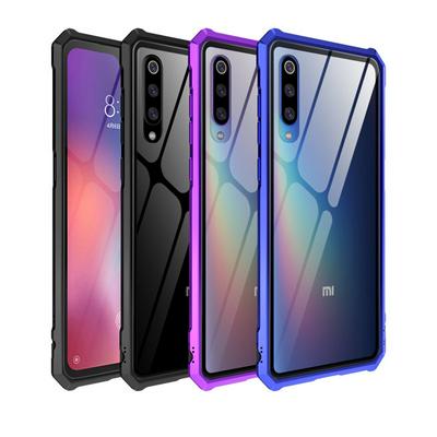 Ultra Slim Shockproof Anti-Scratch Tempered Glass Back + Metal Frame Back Cover Case for Xiaomi Mi 9 / Mi 9 Explorer