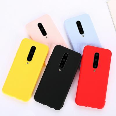 Simple Ultra Thin Solid Color Frosted Anti-Scratch Soft TPU Back Cover Case for OnePlus 7 Pro