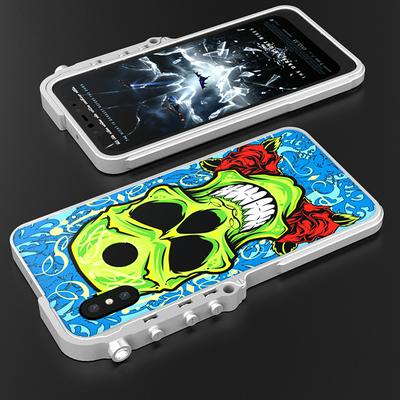 Colored Painting Mechanical Arm Detachable Metal Aluminium Back Cover Case for Xiaomi Mi 8 