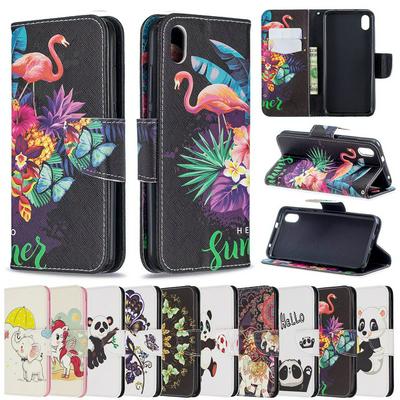 Wallet Case for Redmi 7A, Printed Leather Phone Cover with Reinforced Stitching and Hidden Kickstand